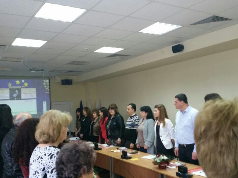 ЗАМЕСТНИК ОБЛАСТНИЯТ УПРАВИТЕЛ ИРИНА ИВАНОВА ПРИВЕТСТВА ДЕЛЕГАТИТЕ НА ОБЛАСТНОТО ОТЧЕТНО СЪБРАНИЕ НА БЧК - ВРАЦА