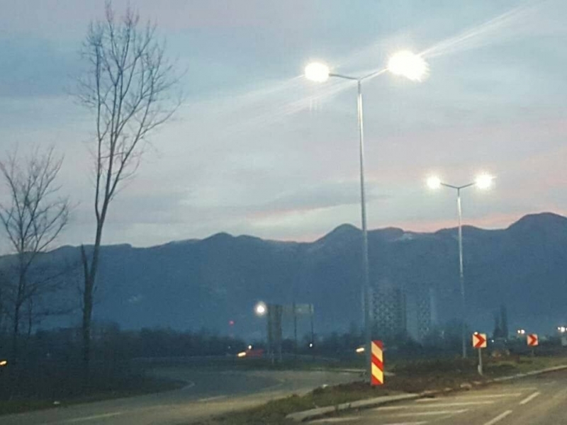КРЪГОВОТО КРЪСТОВИЩЕ НА ОБХОДНИЯ ПЪТ НА ВРАЦА E С LED ОСВЕТЛЕНИЕ